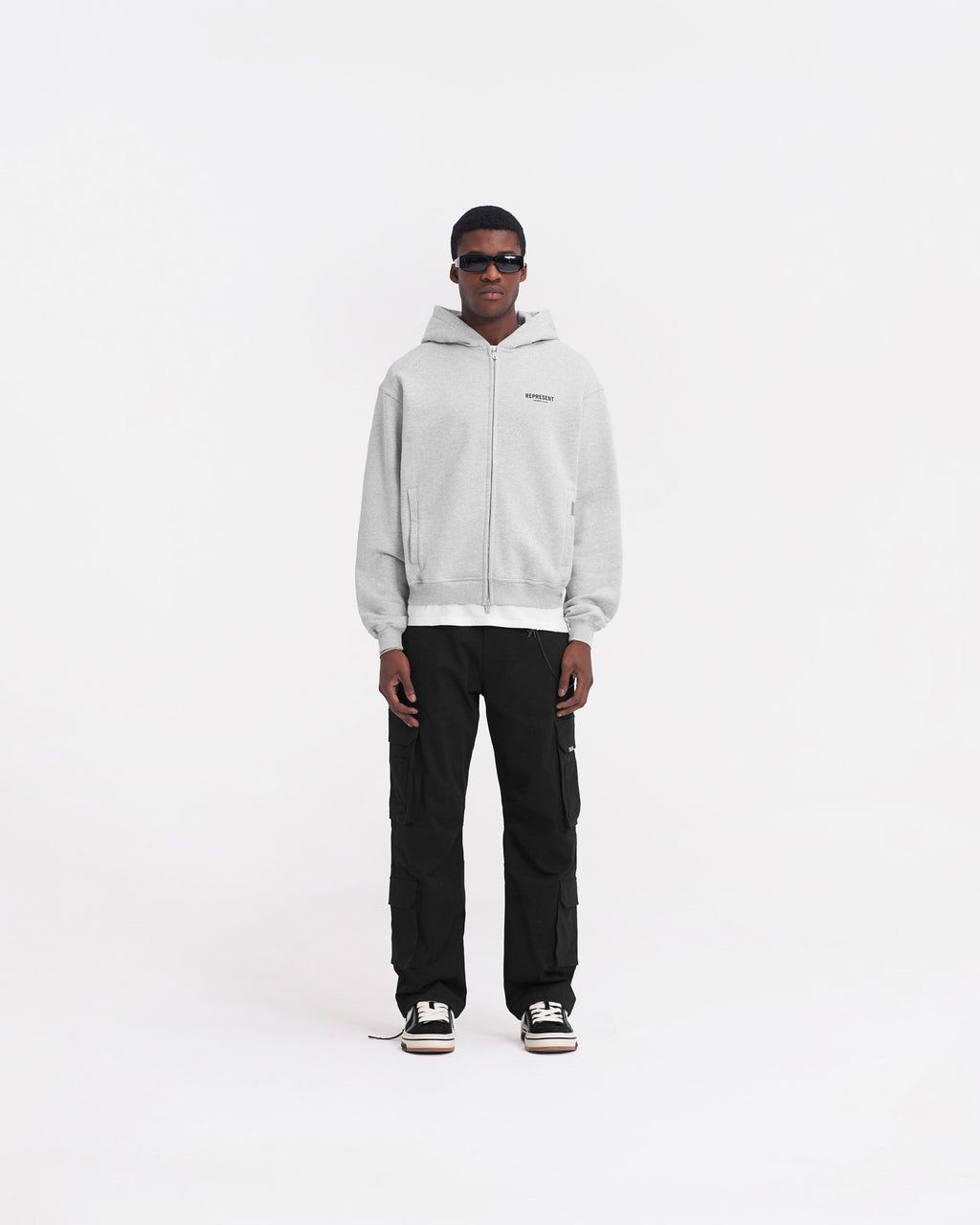 Represent Owners Club Zip Hoodie - Ash Grey