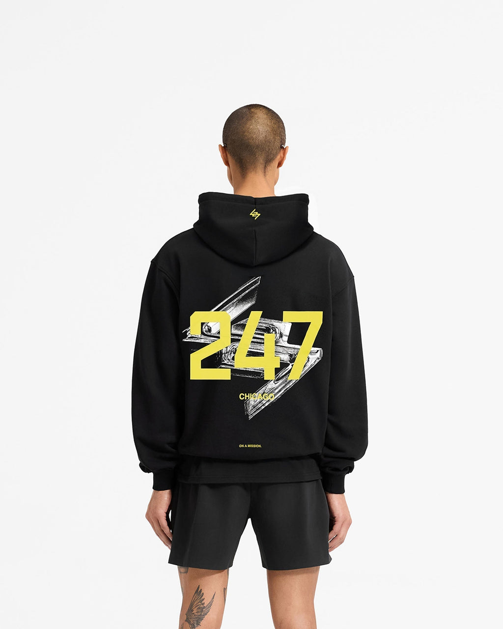 247 Chicago Oversized Hoodie - Jet Black