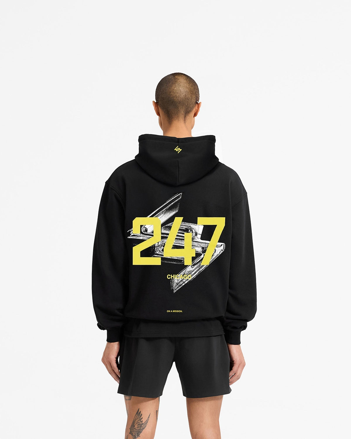 247 Chicago Oversized Hoodie - Jet Black