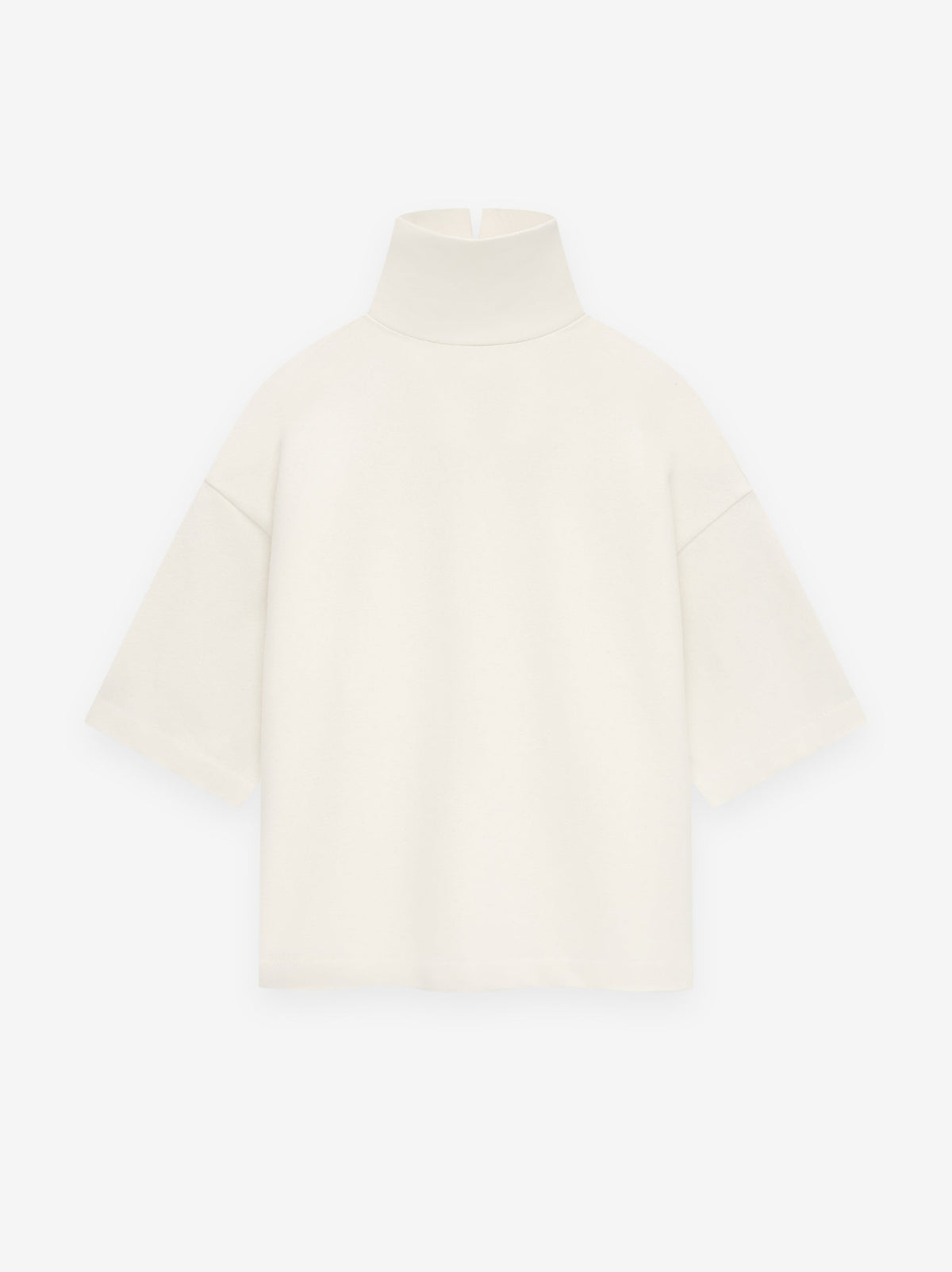 Cotton Wool High Neck Short Sleeve Shirt