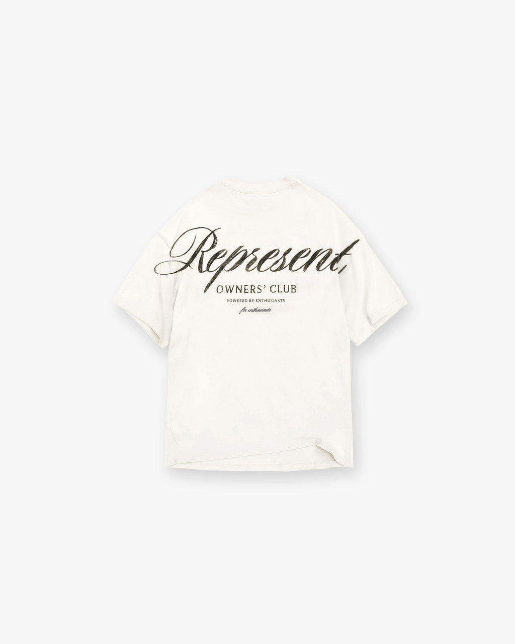 Represent Owners Club Script T-Shirt - Flat White