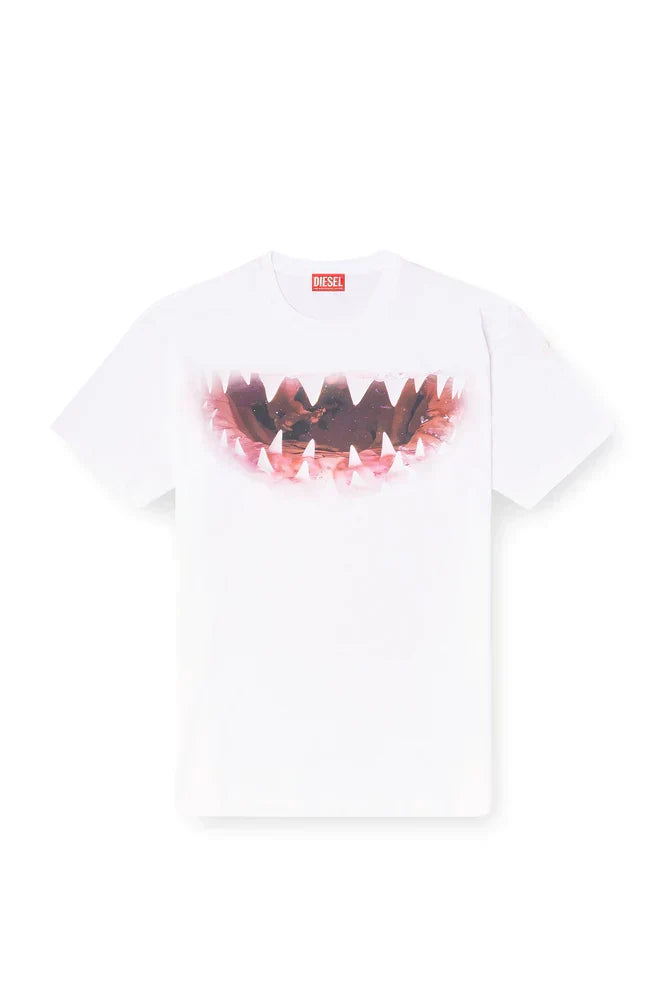 Cotton t-shirt with Shark mouth print