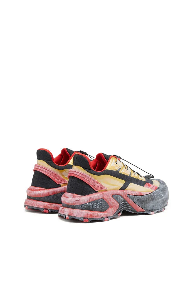 D-Cage-Distressed chunky sneakers in ripstop