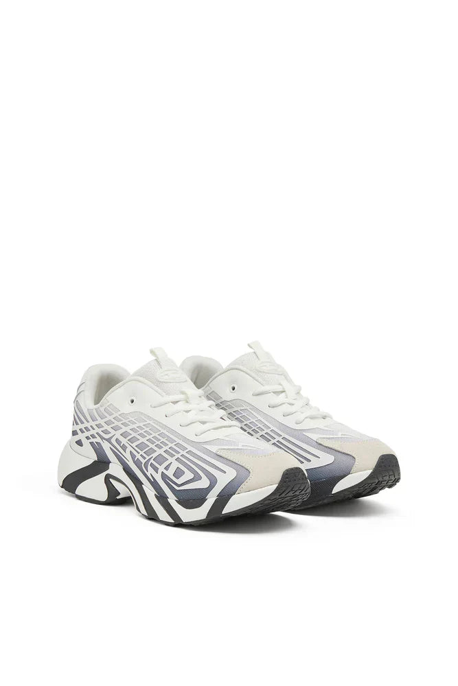 D-Vit-Sneakers in striped dégradé mesh