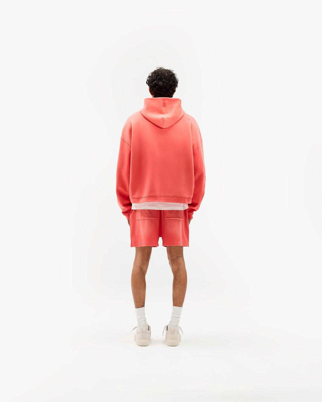 Initial Boxy Hoodie - Vintage Red