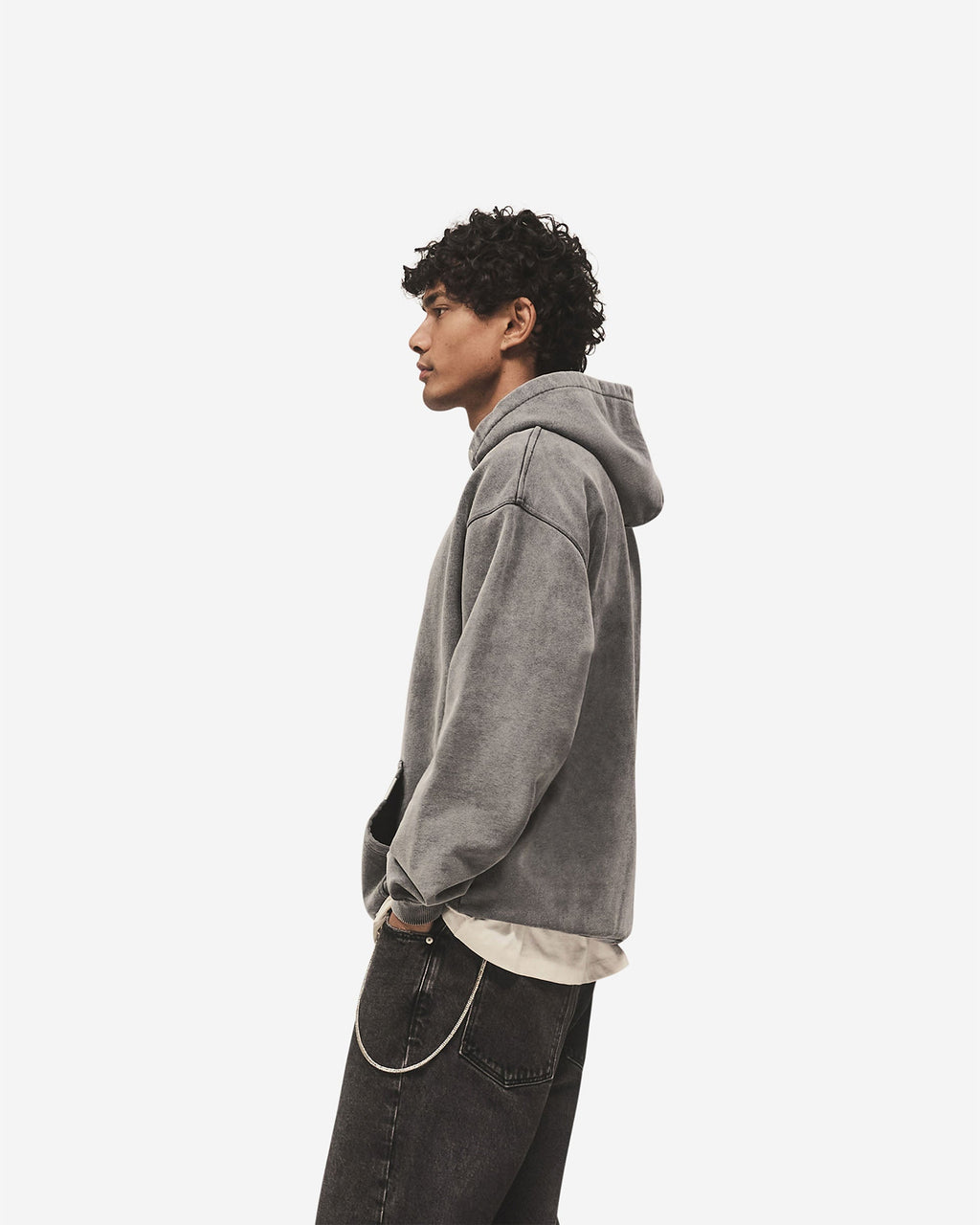 Script Logo Hoodie - Vintage Grey